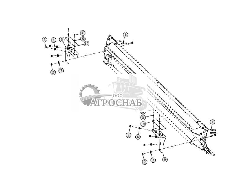 Крепления мачты встроенного регулятора уклона (IGC) (крепежные детали 58 дюйма) - ST3685 672.jpg